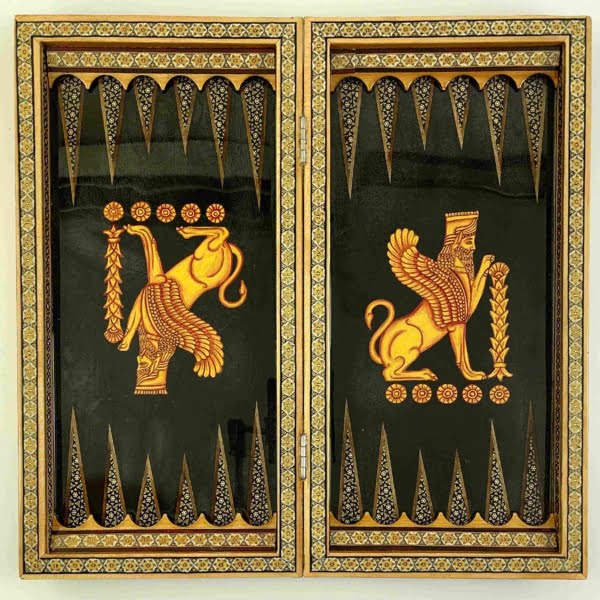 Persian Khatam Backgammon and Chess Set