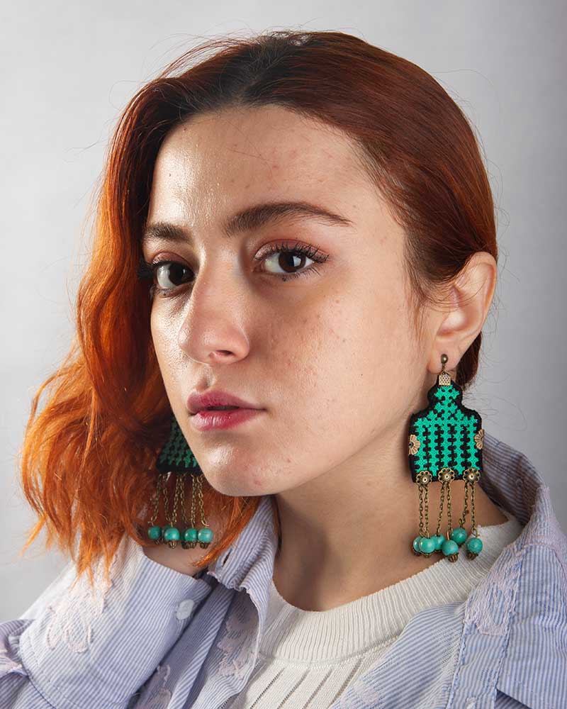 Turquoise Tears Balochi Earrings