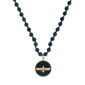 24K GOLD FARVAHAR PATTERN NECKLACE