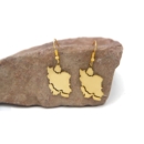 Iran Map Brass Earrings