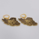 Iran Map Brass Earrings