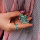 Iran Map Turquoise Necklace