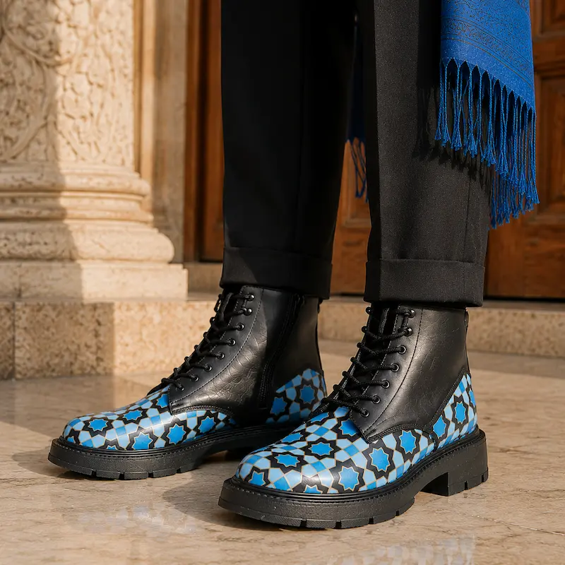 KASHI LEATHER BOOTS HAND-PAINTED