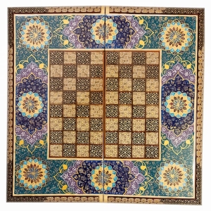 KHATAM BACKGAMMON AND CHESS SET - TAZHIB