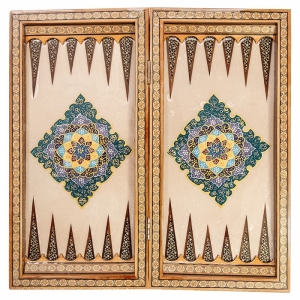 KHATAM BACKGAMMON AND CHESS SET - TAZHIB