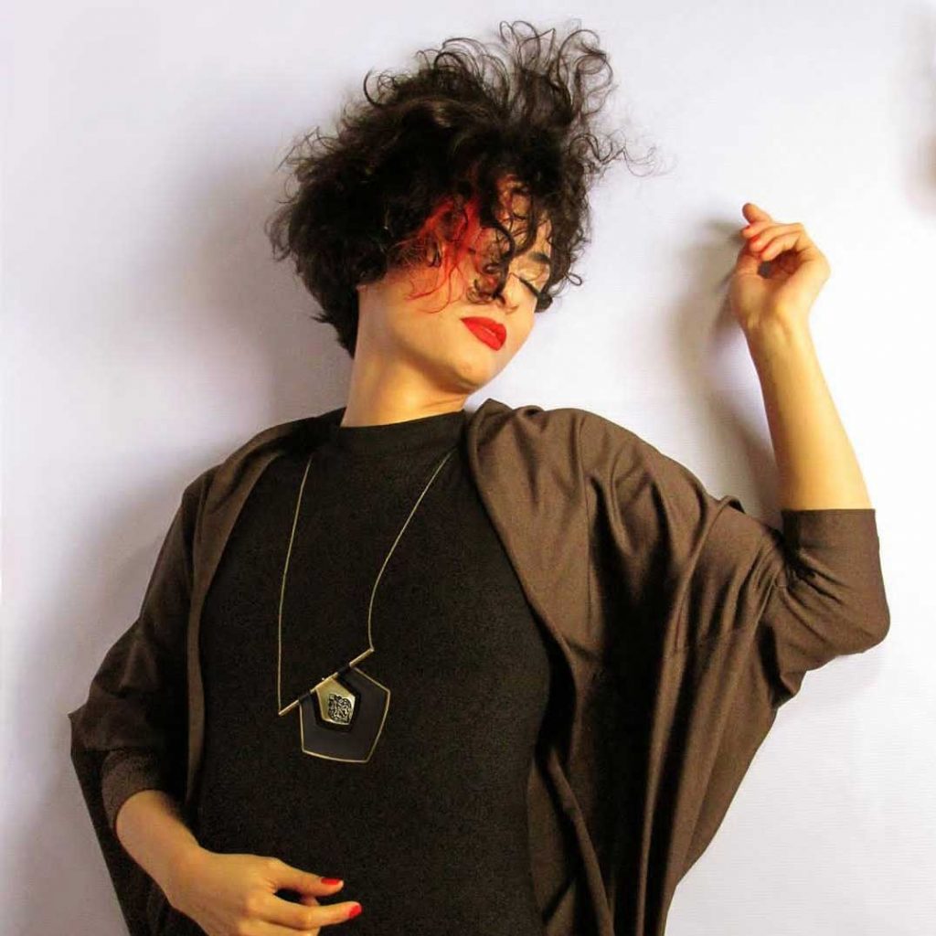 Leather Triangle Necklace & Earrings Set