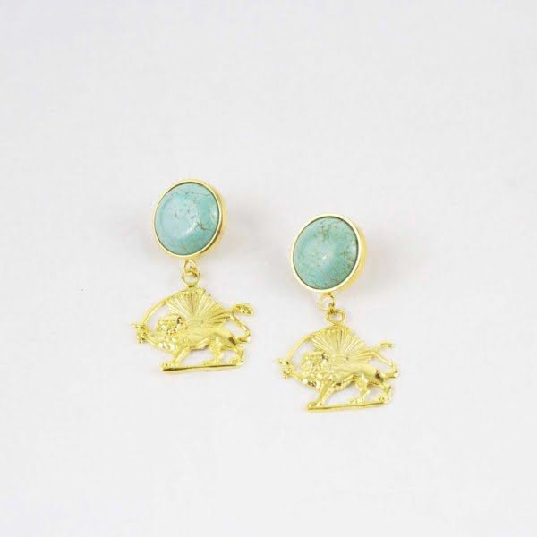 Lion and Sun Earrings