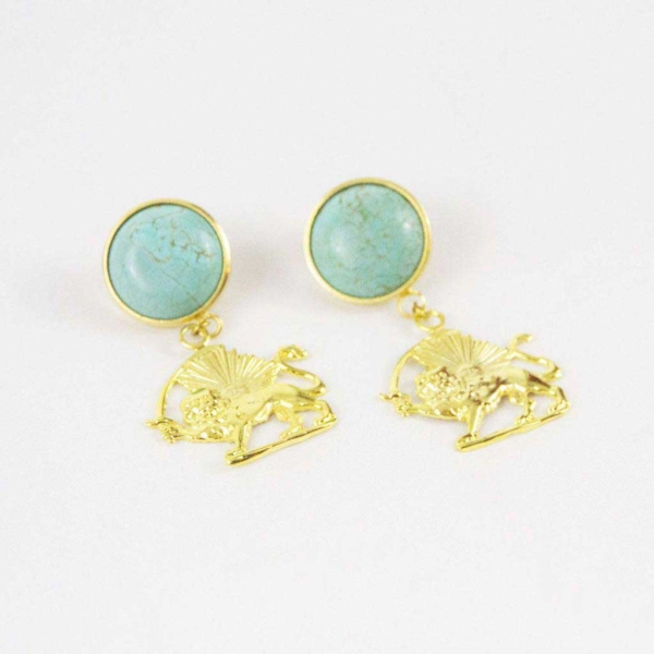 Lion and Sun Earrings