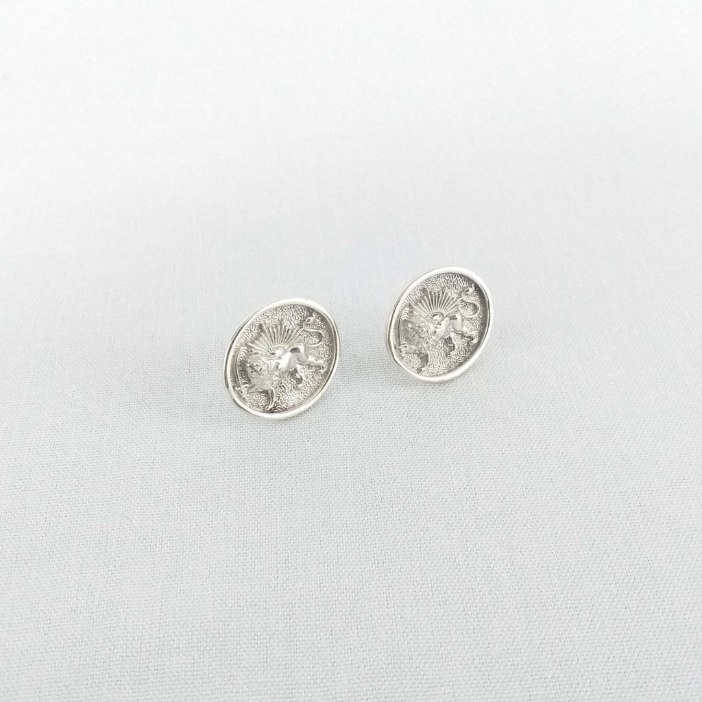 Golden Lion and Sun Cufflinks detail