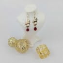 Love Calligraphy Ruby Earrings