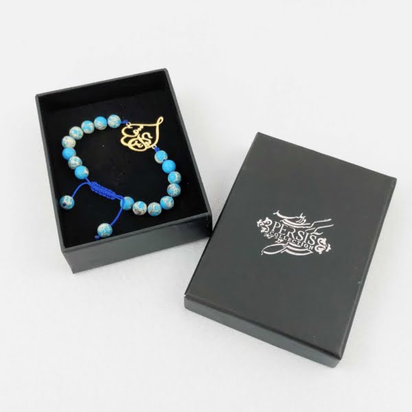 Love Calligraphy Turquoise Bracelet