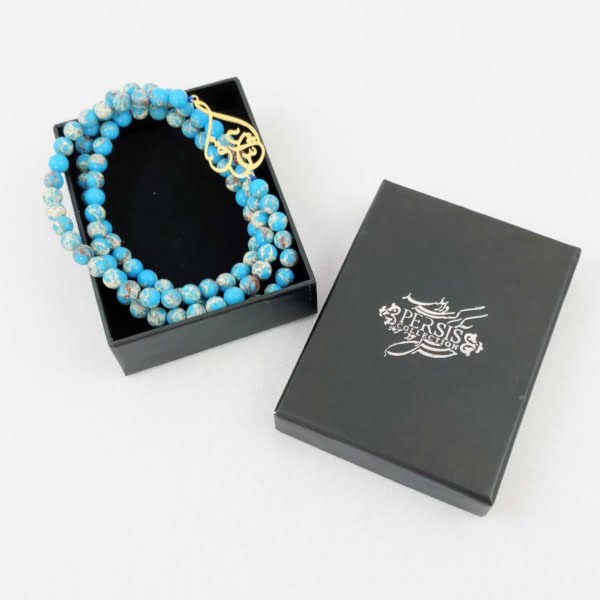Love Calligraphy Turquoise Necklace