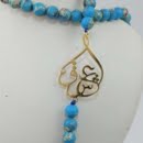 Love Calligraphy Turquoise Necklace