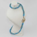 Love Calligraphy Turquoise Necklace