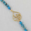 Love Calligraphy Turquoise Necklace