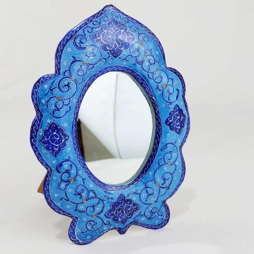 Small Minakari Art Haft Sin Set Mirror height: 17 cm