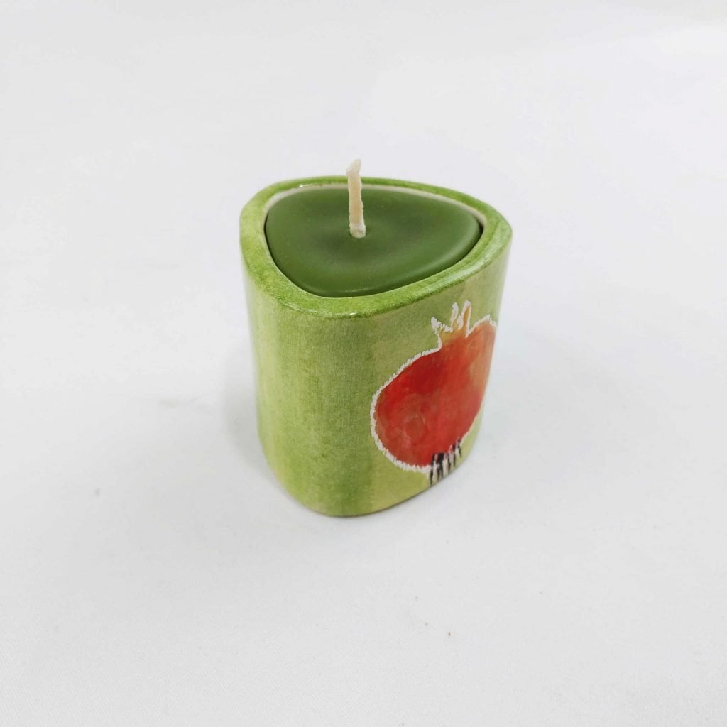 Nowruz Candles with Ceramic Candle Holder