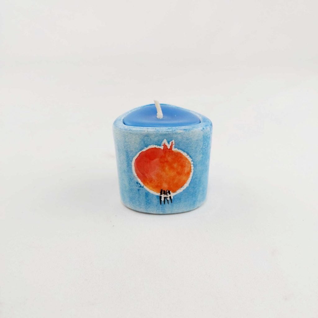 Nowruz Candles with Ceramic Candle Holder