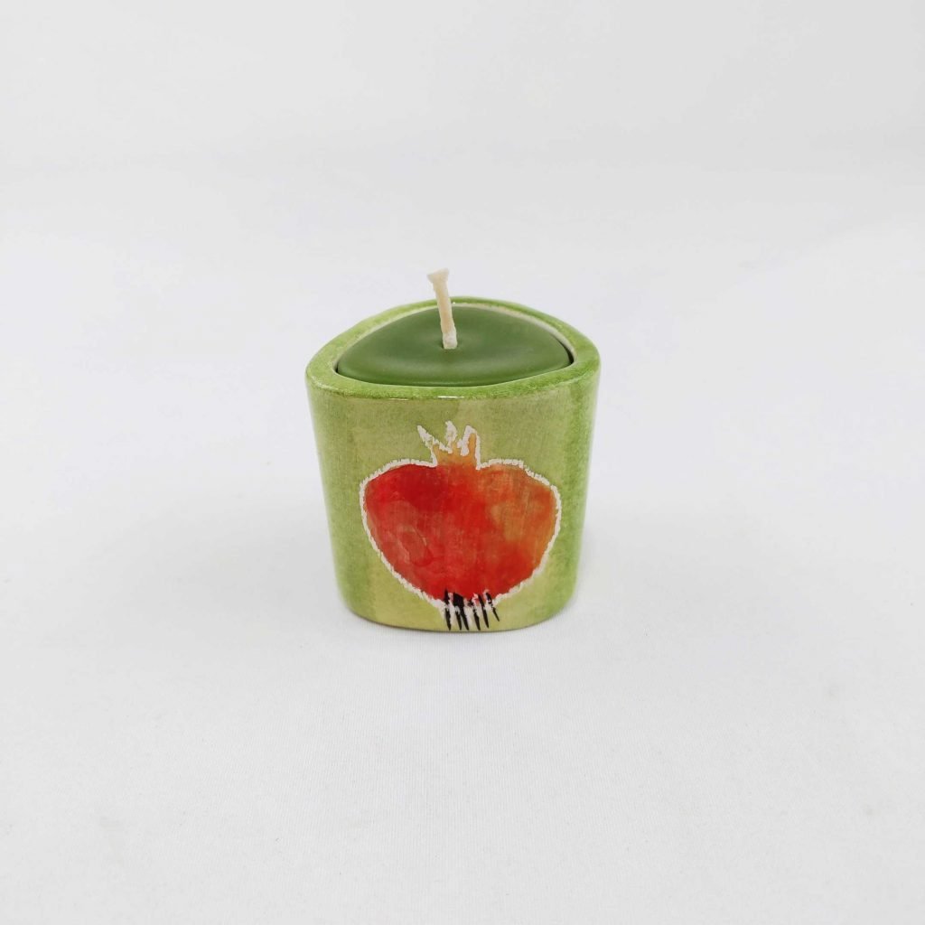 Nowruz Candles with Ceramic Candle Holder