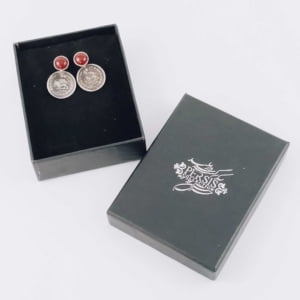 ORIGINAL LION AND SUN COIN AGATE EARRINGS