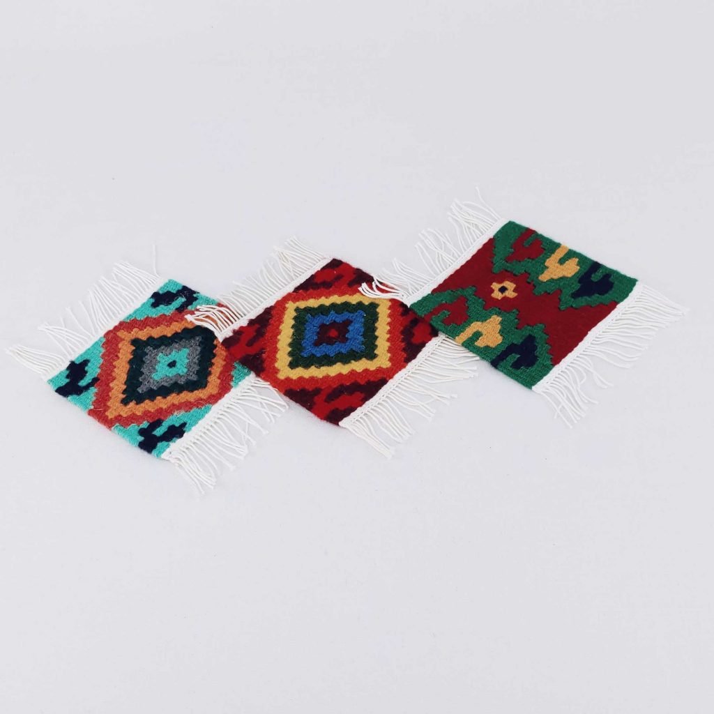PERSIAN KILIM COASTERS SET OF 3
