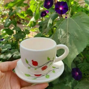 POMEGRANATE CERAMIC TEA CUP