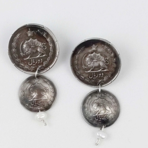 Pahlavi Coin Earrings