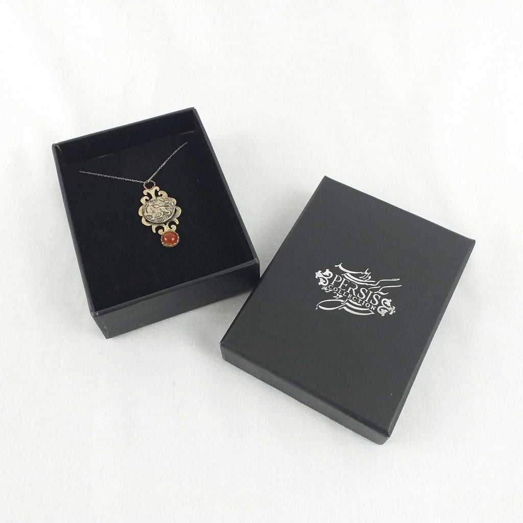 Pahlavi Coin Necklace Inside the box