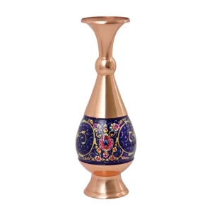 Painting on Copper Vase – Persian Minakari – 26cm