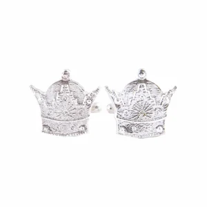Persian Crown Cufflinks, 925 Silver