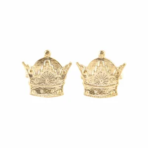 Persian Crown Cufflinks, Gold Plated 925 Silver