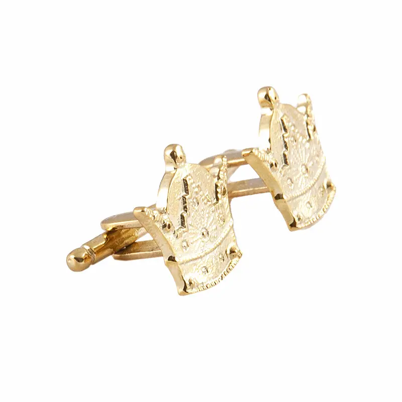 Persian Crown Cufflinks, Gold Plated 925 Silver