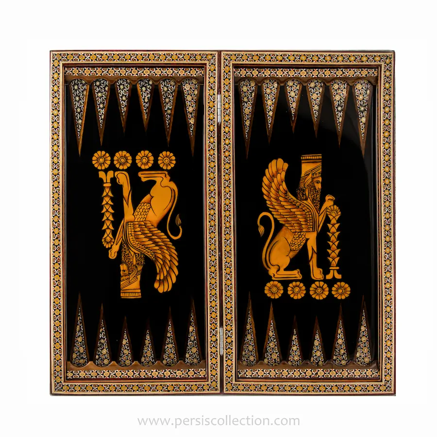 Persian Khatam Backgammon and Chess Set