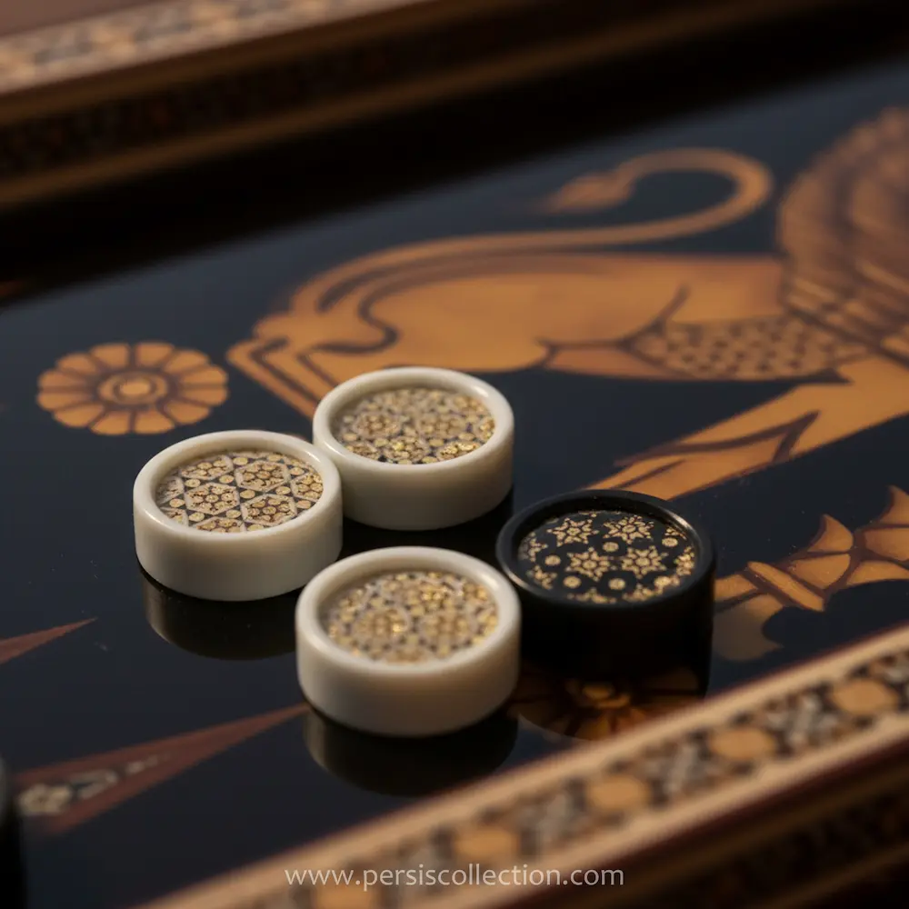 Persian Khatam Backgammon and Chess Set
