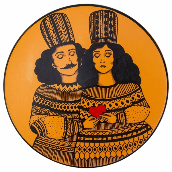 Persian Love Plate, 30cm Hand Painted Decorative Plate