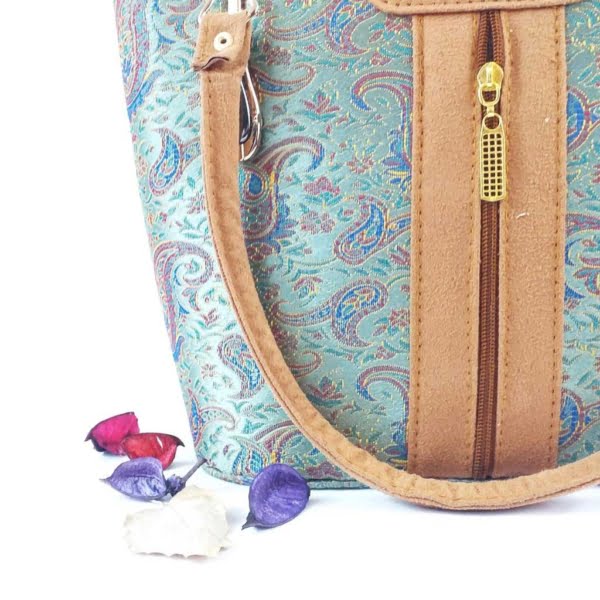 Azure Persian Termeh Shoulder Bag