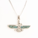 Persian Turquoise Farvahar Necklace