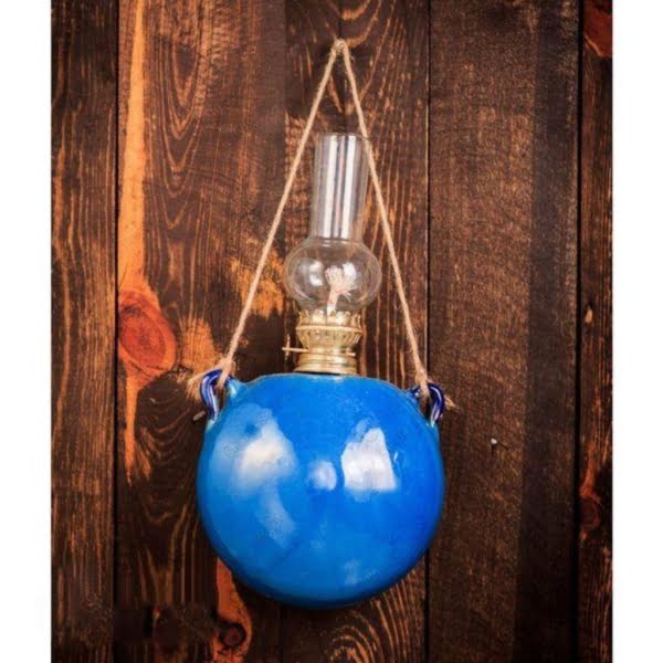 Persian Pottery Wall Oil Lamp