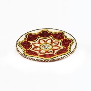 Handmade Persian Silk Carpet Plate