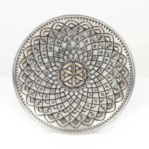 Polygonal Flower Ghalam Zani Plate