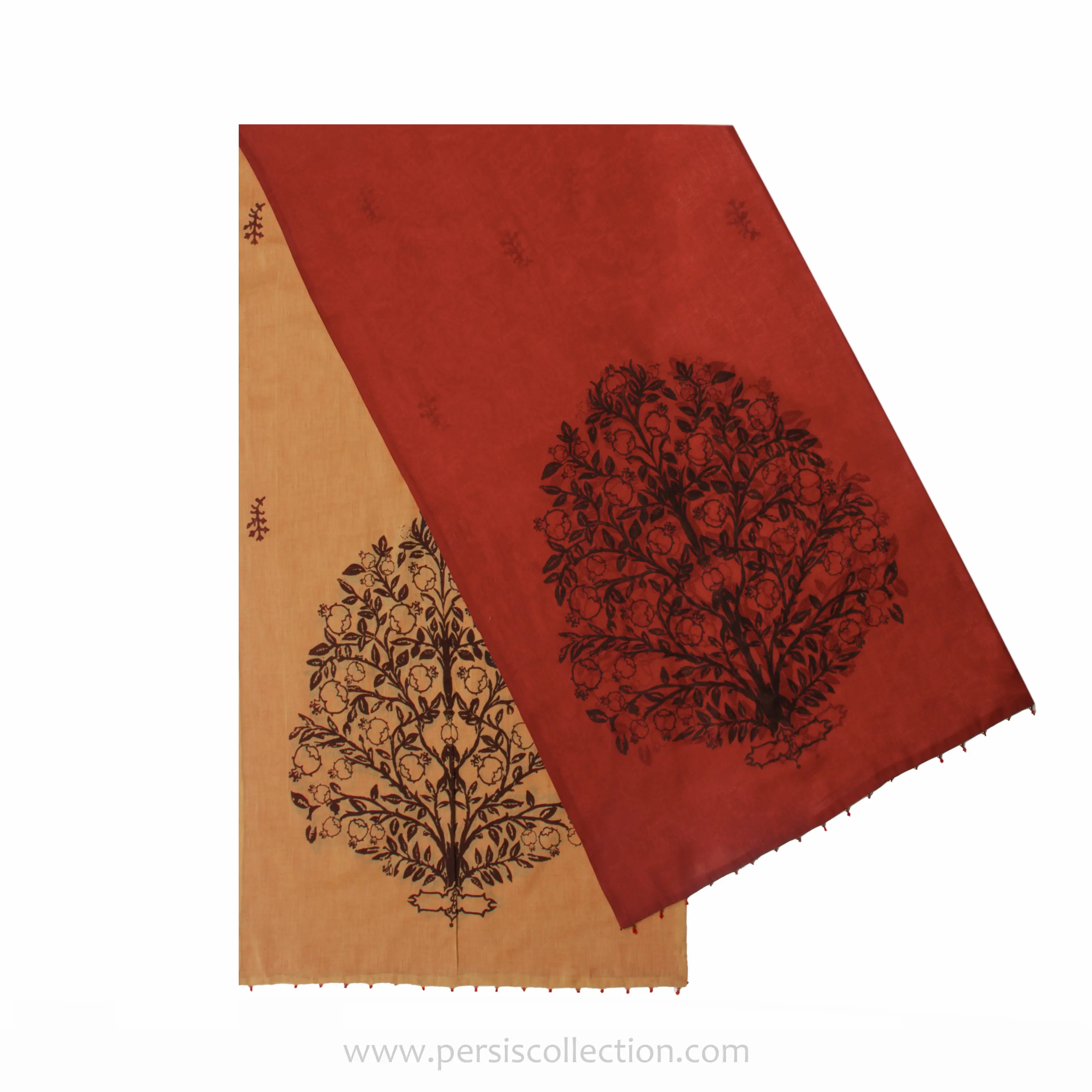 Pomegranate Tree Double Sided Scarf, 50x 200cm