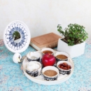QAJAR GIRL HAFT SEEN SET WITH TRAY