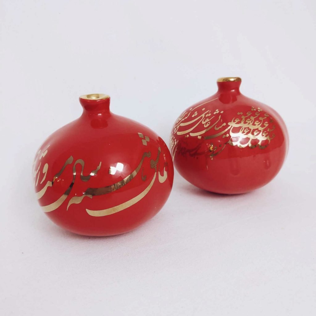 RED CALLIGRAPHY POMEGRANATE