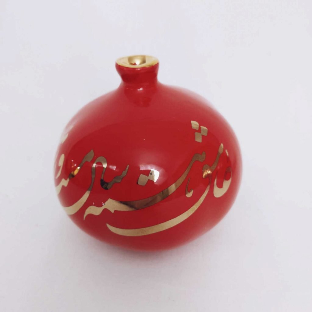 RED CALLIGRAPHY POMEGRANATE