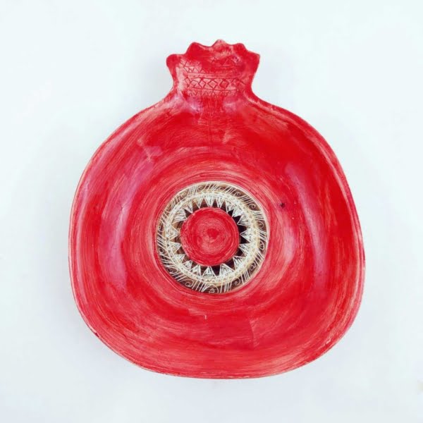 Red and Green Pomegranate Haft Seen Set