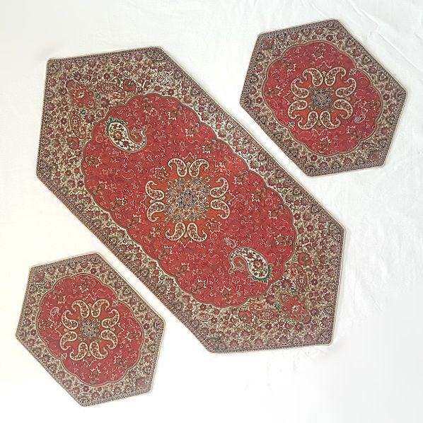 RED TERMEH TABLE RUNNER SET-Persis Collection-1