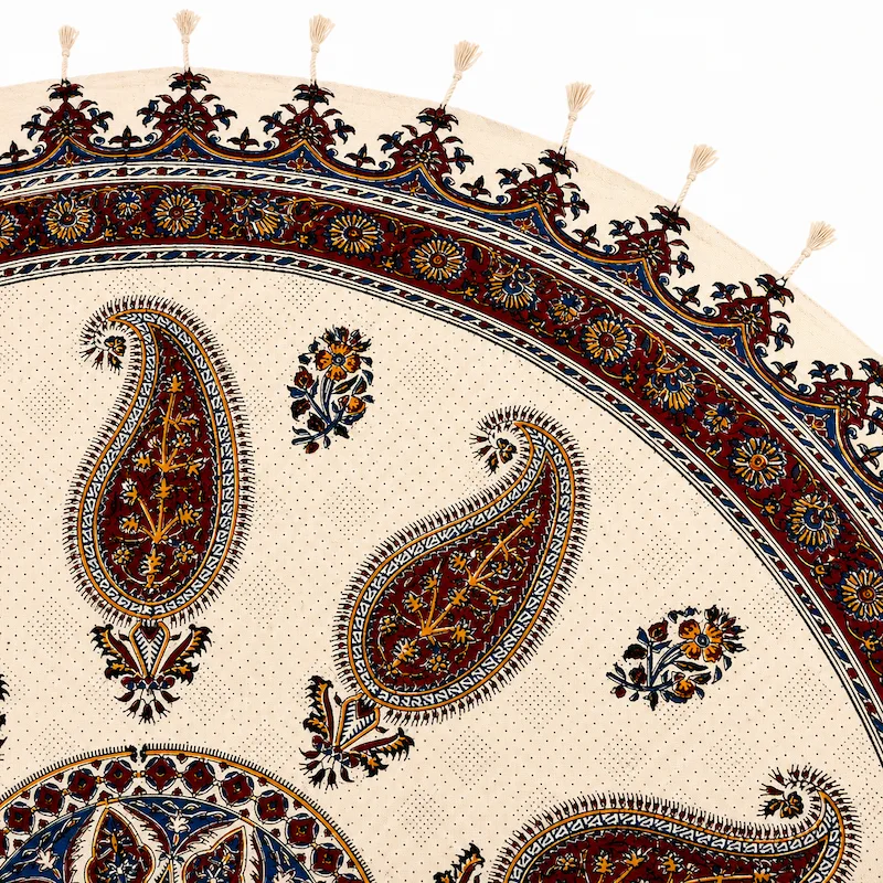 Round Ghalamkar Tablecloth 120cm