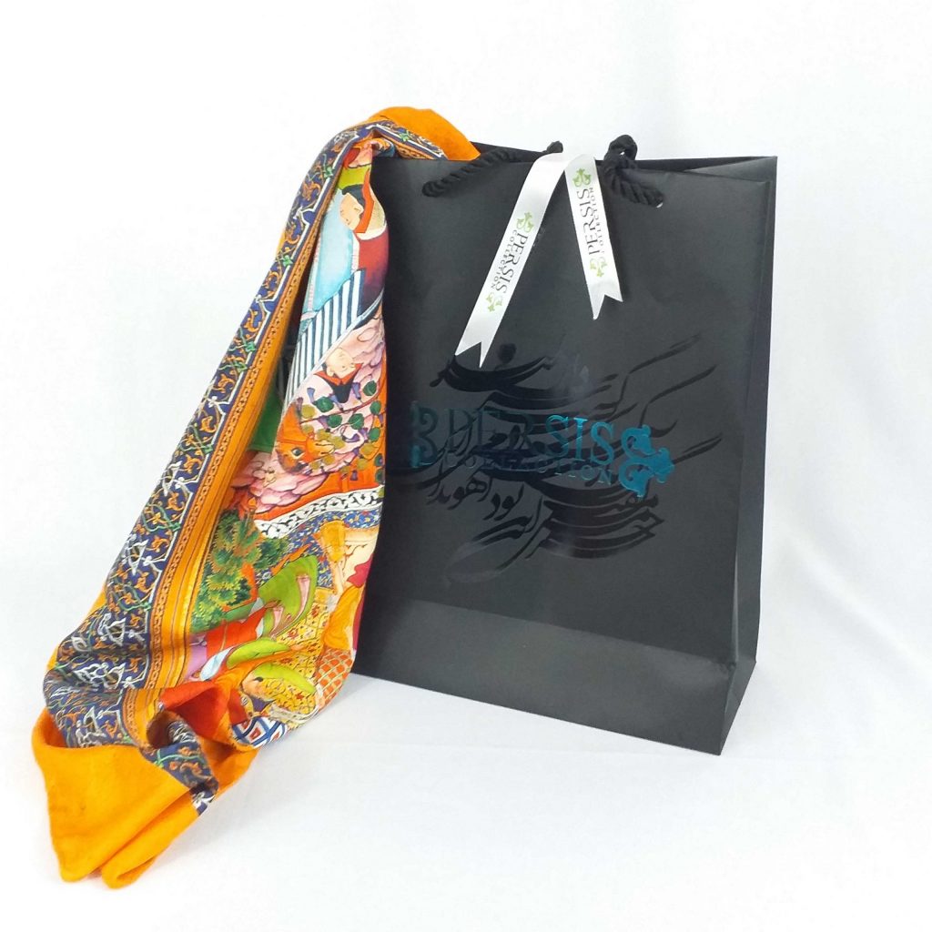 Shahnameh Scarf Inside the box