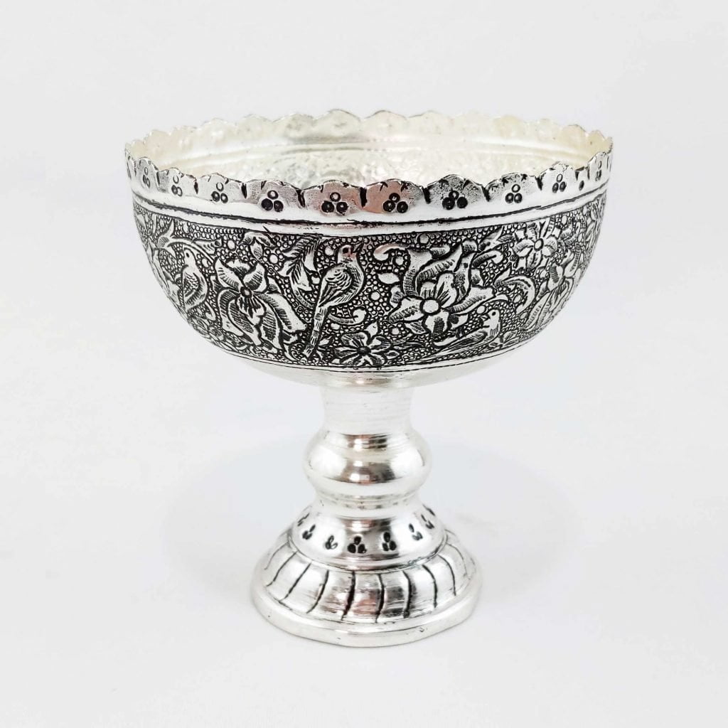 SILVER GHALAMZANI HAFT SIN SET - Persian Metal Engraving