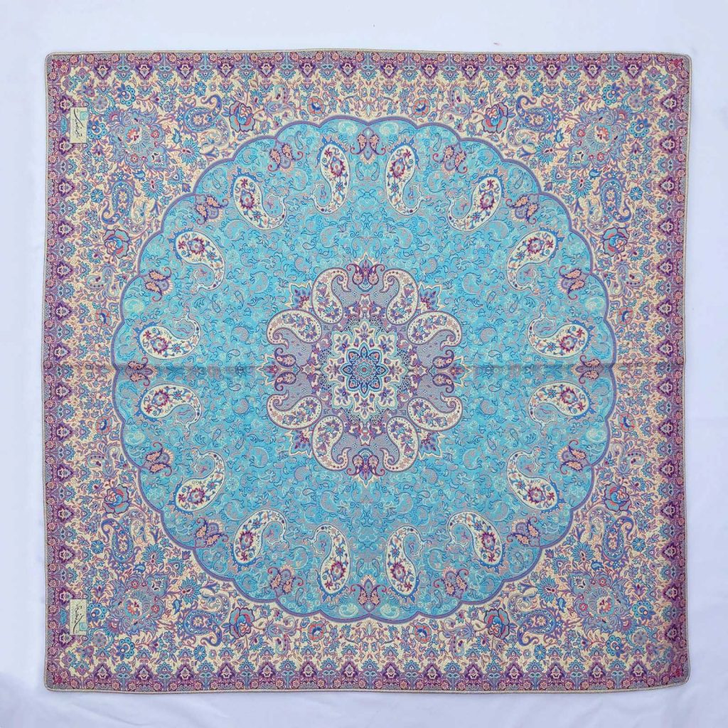 SQUARE ELEGANT TURQUOISE TERMEH TABLECLOTH